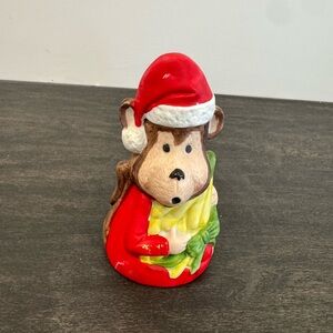 Christmas Monkey Bell in Red Santa Hat